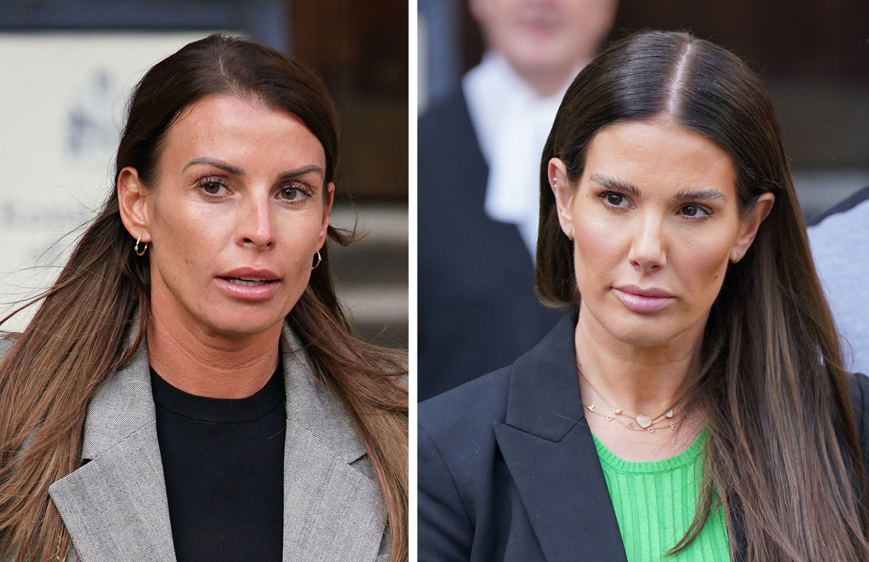 Coleen Rooney and Rebekah Vardy during their High Court libel battle