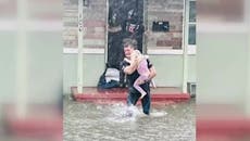 Hurricane Ian: Firefighter rescues girl from Florida floods