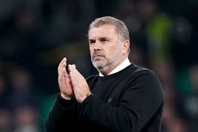 Celtic manager Ange Postecoglou (pictured) is again without Cameron Carter-Vickers (Andrew Milligan/PA)