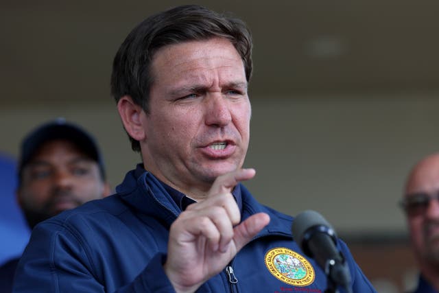 <p>Florida Governor Ron DeSantis has put himself at forefront of recovery efforts</p>