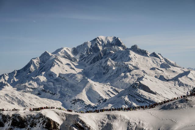 <p>Around 80 people die on the Mont Blanc massif each year</p>