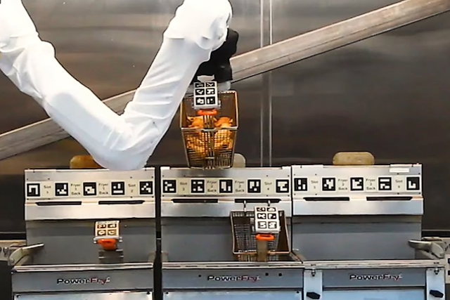 <p>Miso Robotics’ Flippy 2 robot can cook multiple meals at once and is already employed by several fast food chains</p>