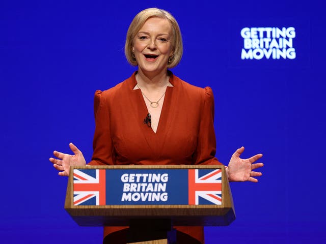 <p>Liz Truss delivers first conference speech as PM </p>