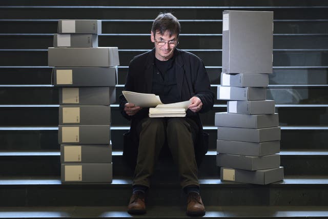 Sir Ian Rankin donated his archive to the National Library (Neil Hanna/PA)