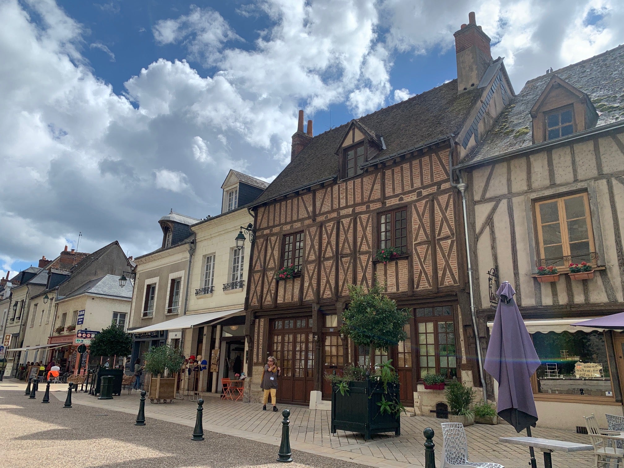 Half-timbered houses in the town of Amboise