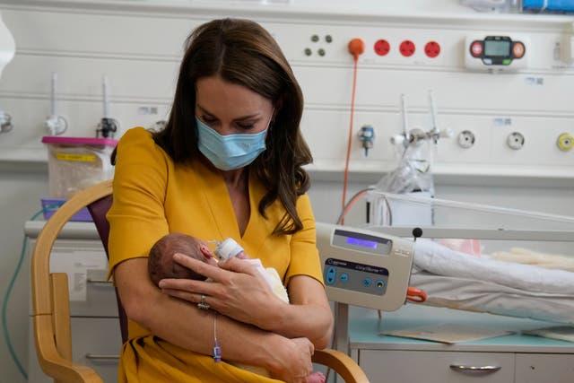 <p>Princess of Wales cradles newborn baby</p>
