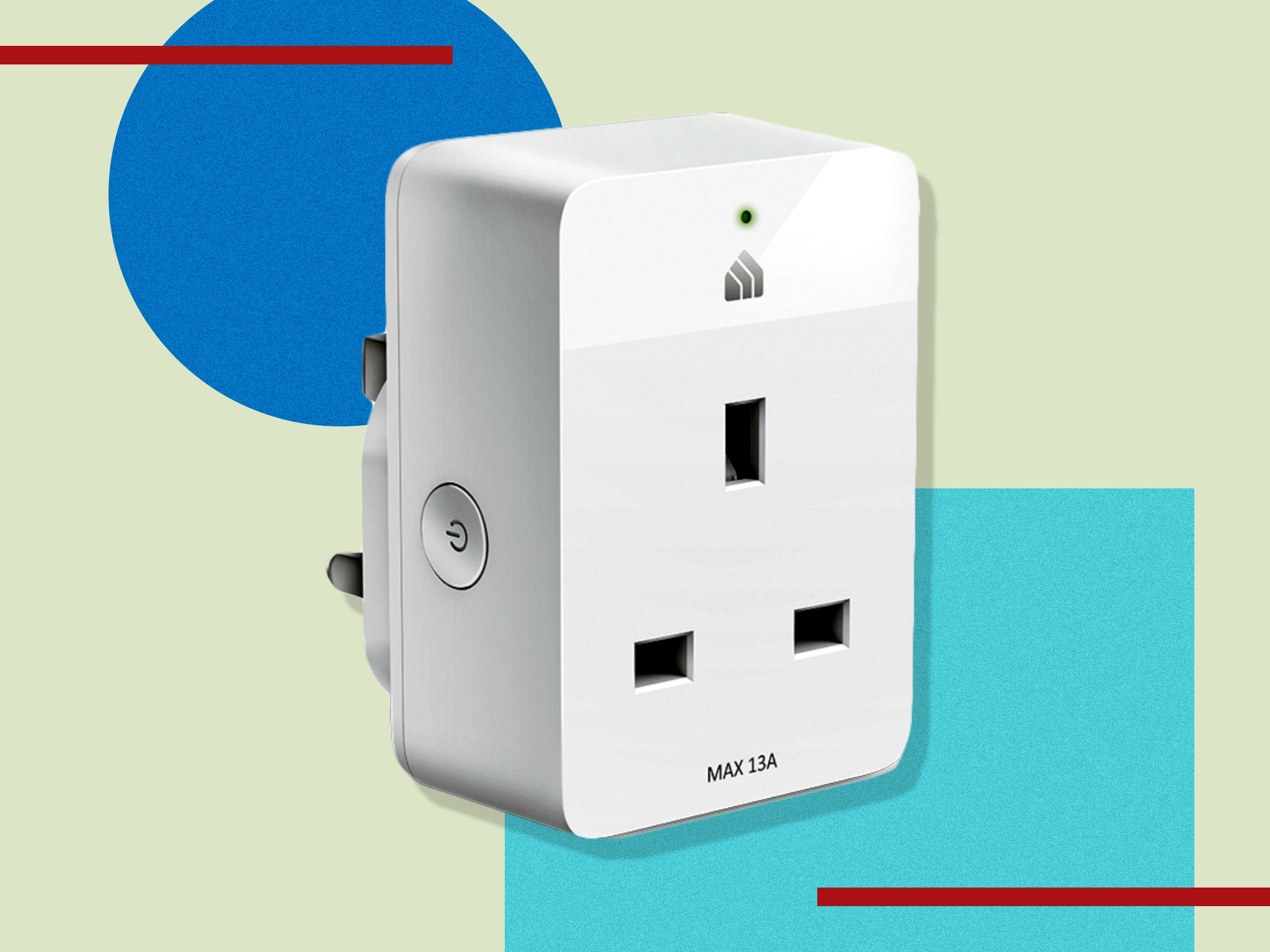 The plug connects to your wifi and grants smartphone or voice control to anything you attach to it