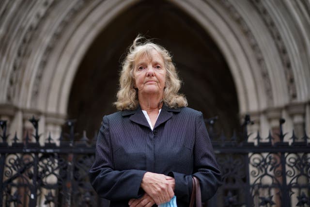 Jodey Whiting’s mother Joy Dove at the High Court last year (Victoria Jones/PA)