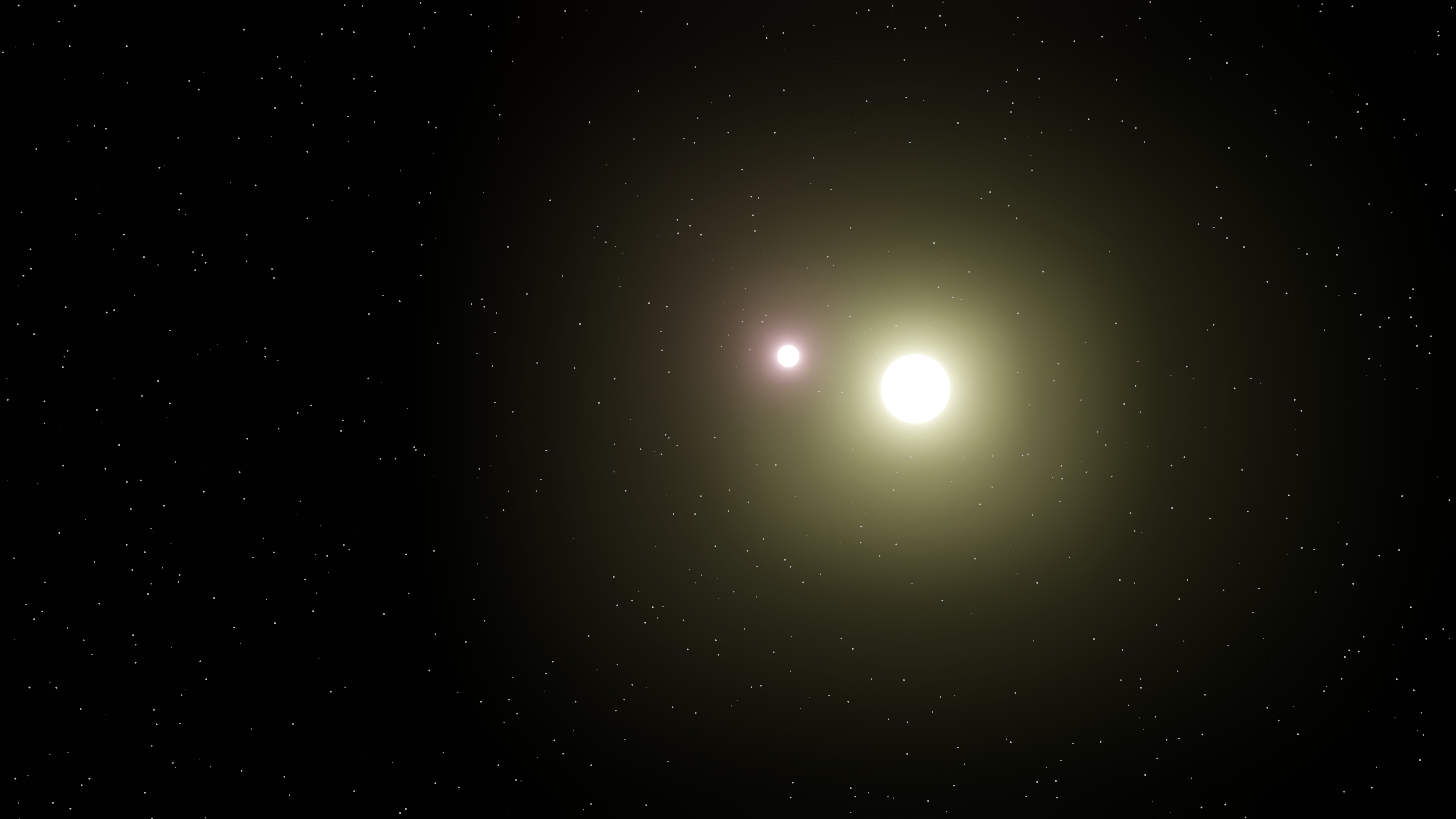 An artist’s impression of a binary star system