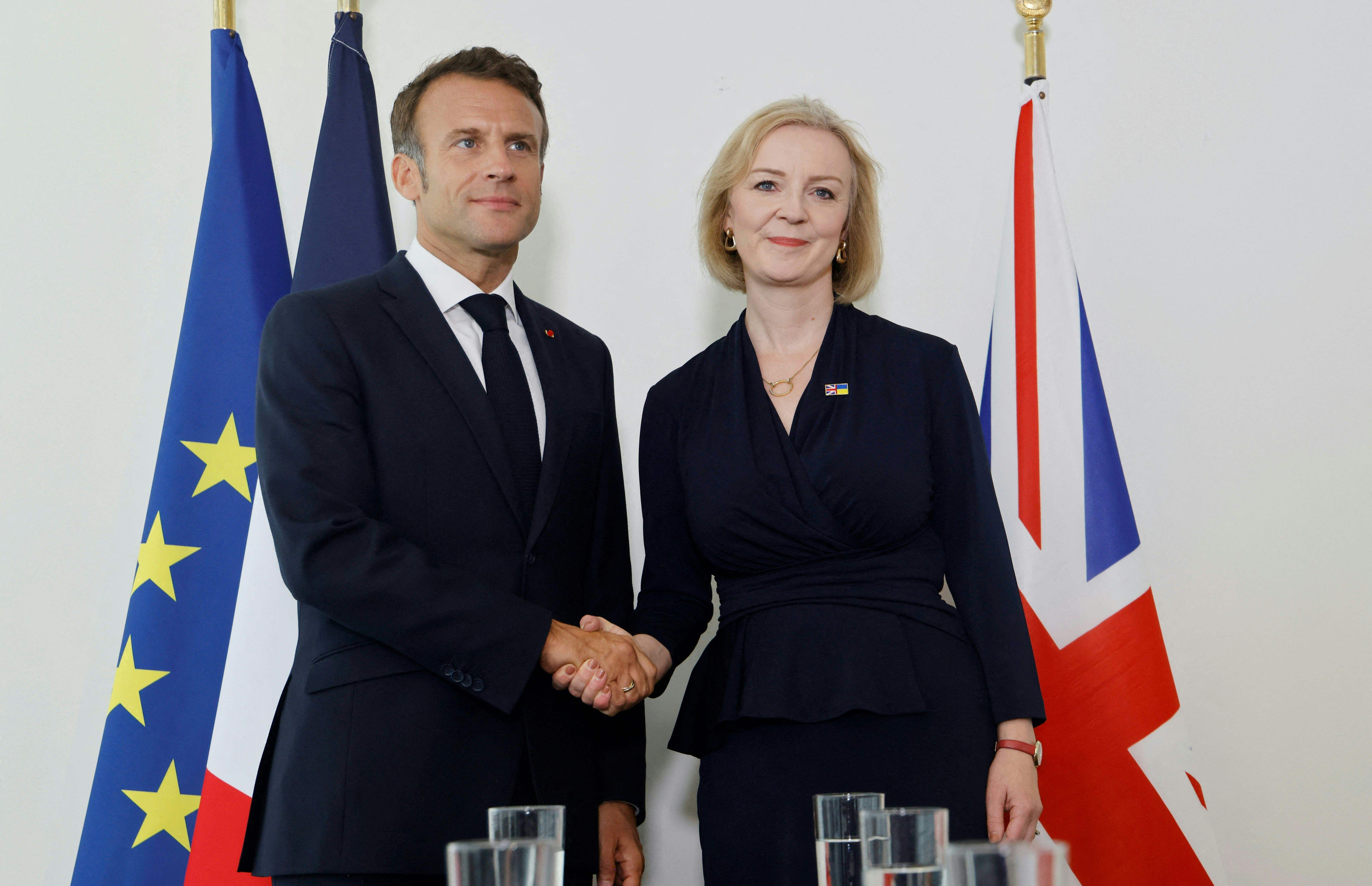 Emmanuel Macron and Liz Truss