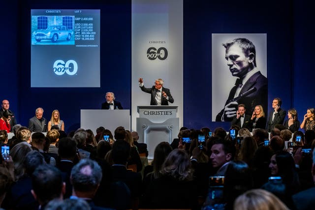 Series of 60th anniversary James Bond charity auctions raise over £11.5 million (Christie’s Images/PA)
