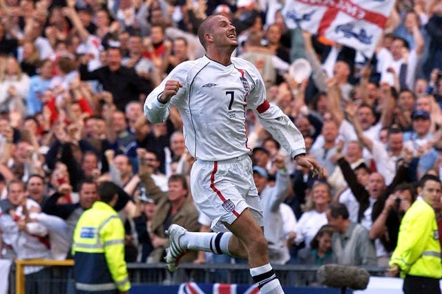 David Beckham scored one of the most memorable goals in English football on this day in 2006 (Phil Noble/PA)