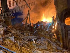 Residents trapped under rubble of their home as Russian missiles blast Zaporizhzhia