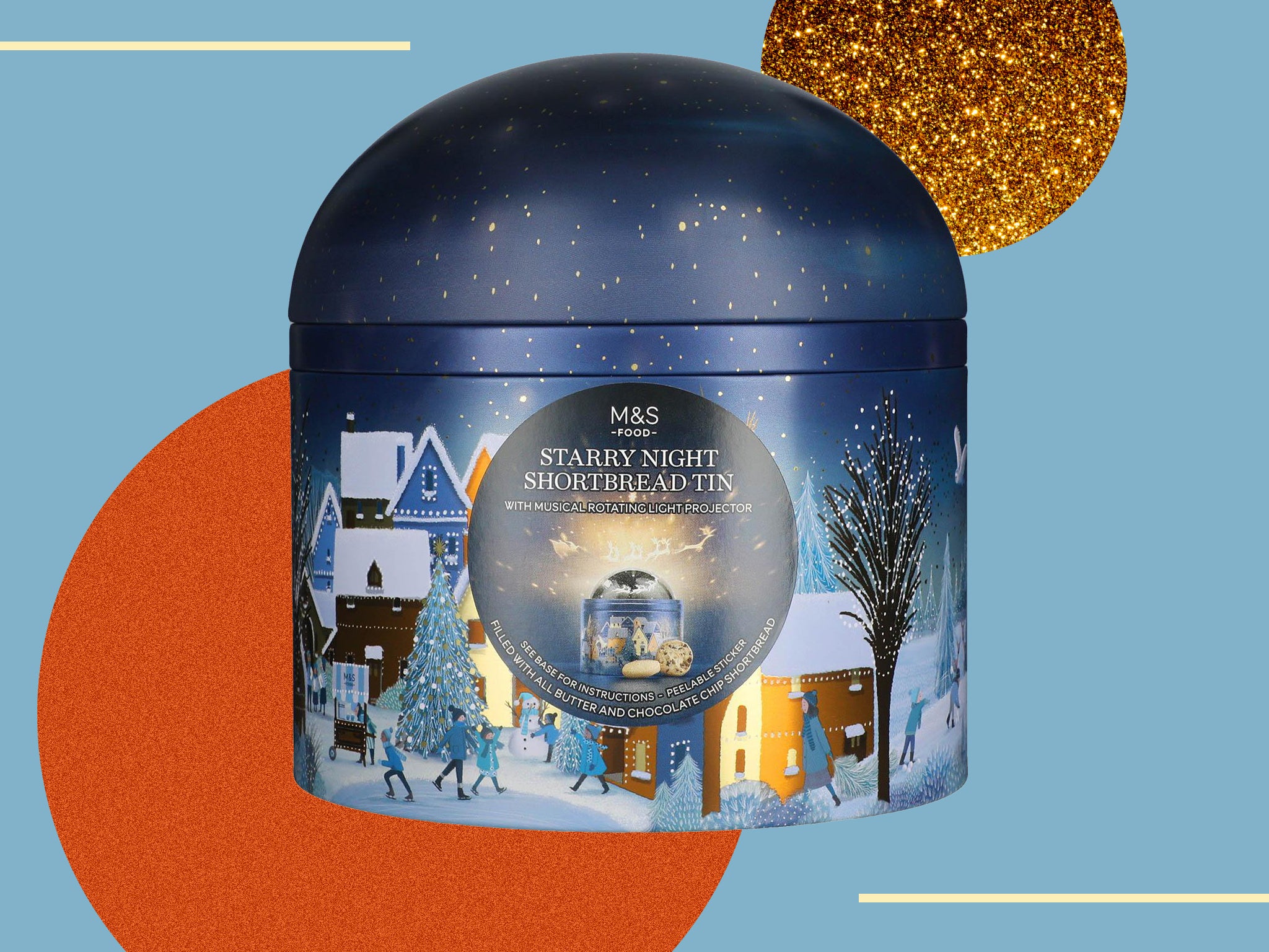 New M&S Christmas biscuit tin is also a musical light projector