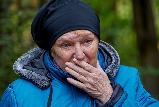 <p>Tamara, a survivor of the Russian attack on a Ukranian evacuee convoy in Kurylivka that killed at least 24 people</p>