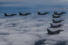 South Korea scrambles 30 fighter jets in response to sortie by 12 North Korean warplanes