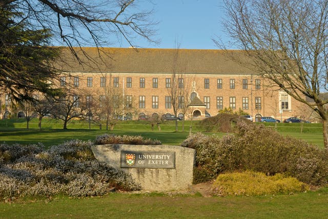 University of Exeter where Harry Armstrong Evans was, a third year physics and astrophysics student (Ben Birchall/PA)