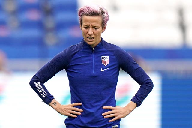 Megan Rapinoe said her colleagues are ‘angry and exhausted’ after the NWSL abuse scandal (John Walton/PA)
