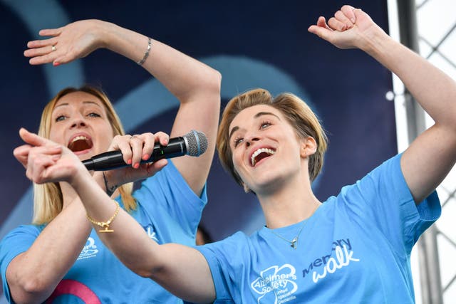 Line of Duty star Vicky McClure (right) on stage with the BBC’s Our Dementia Choir (Jacob King/PA)