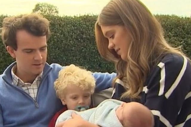<p>Eilish McKinney with her son  Persy and fiance Tom Blackman </p>