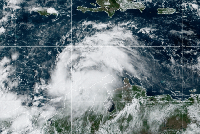 <p>Tropical Storm Julia in the southern Caribbean on Friday</p>