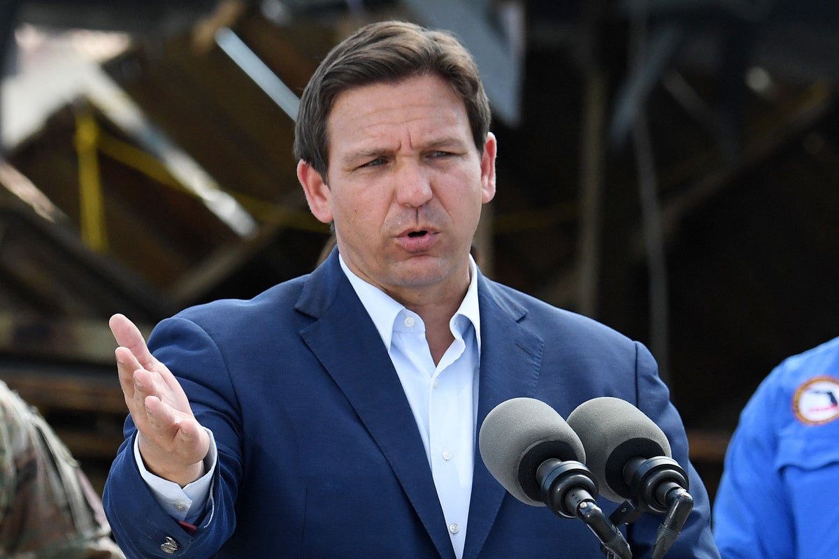 DeSantis dodges question on climate crisis after Biden’s Hurricane Ian visit