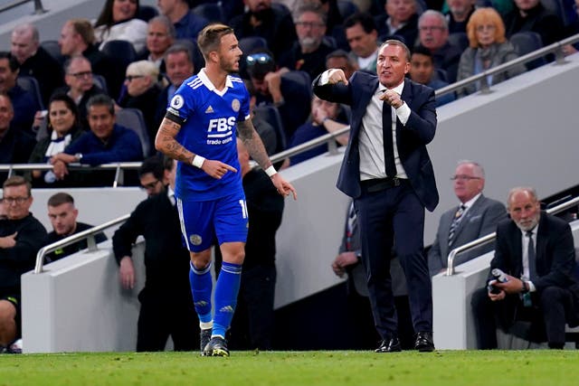Brendan Rodgers does not know what more James Maddison can do to get in the England squad (John Walton/PA)