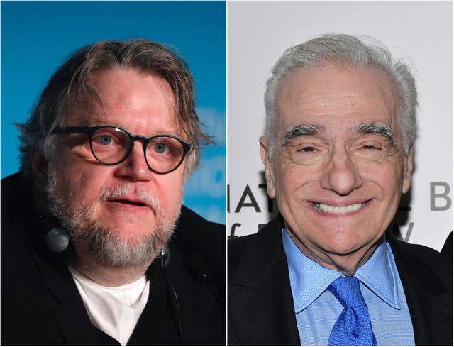 <p>Guillermo del Toro (left) and Martin Scorsese (right)</p>