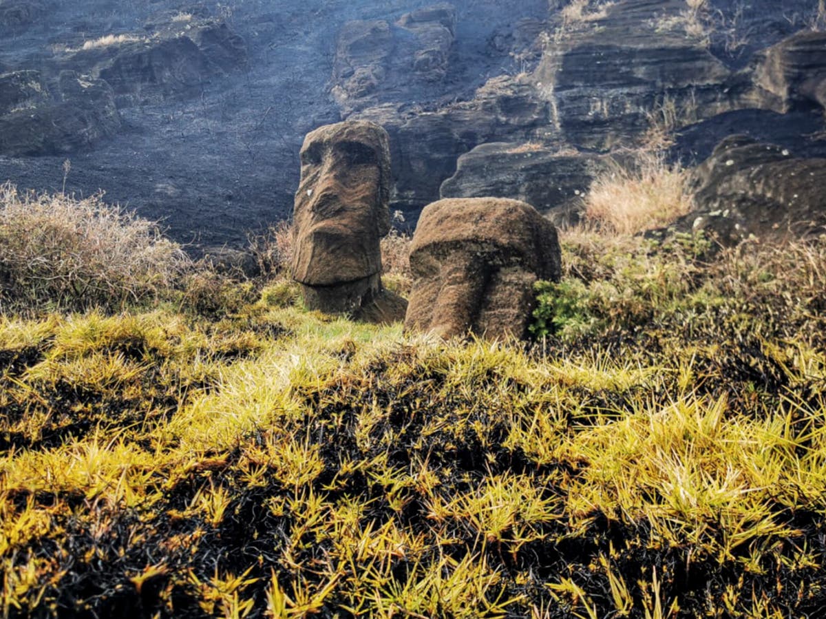 Easter Island fire causes ‘irreparable’ damage to sacred statues The