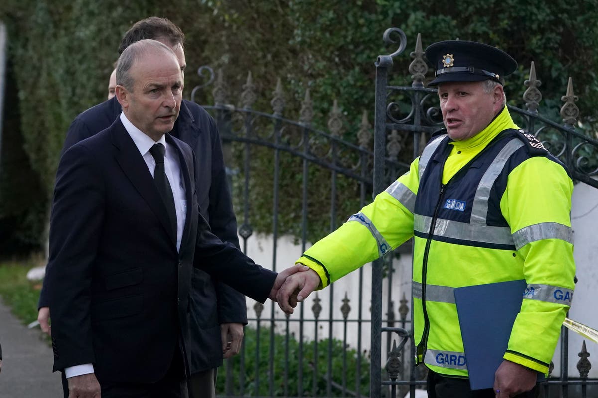 Irish premier visits site of petrol station explosion that killed 10 people