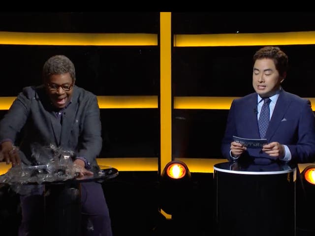 <p>Kenan Thompson and Bowen Yang on SNL</p>