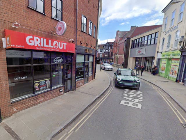 <p>The incident happened outside the Grill Out takeaway on Willow Street, Oswestry  </p>