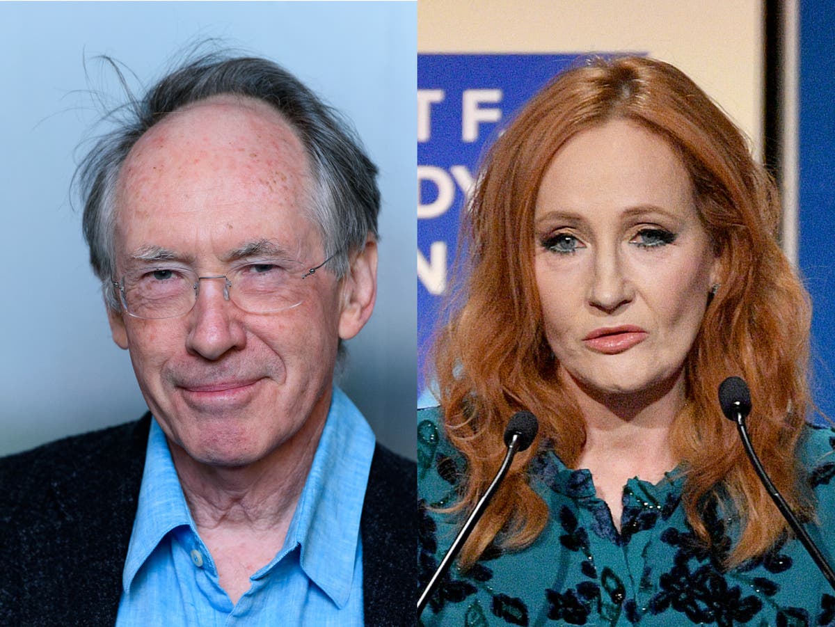 Ian McEwan says JK Rowling&rsquo;s transgender views are &lsquo;hardly worth a death threat&rsquo;