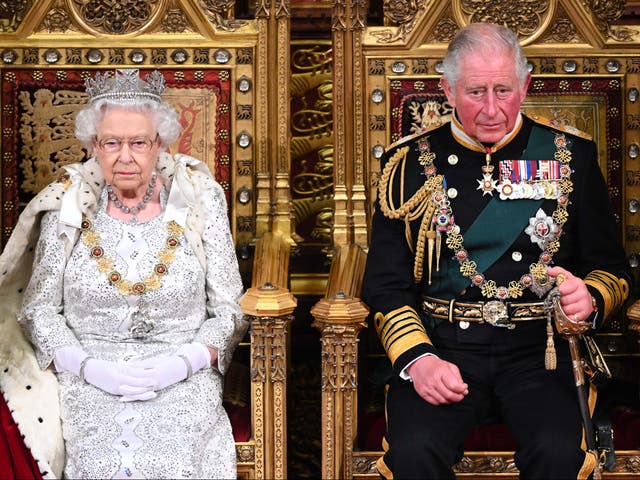 <p>Queen Elizabeth II and Prince Charles, Prince of Wales during the State Opening of Parliament at the Palace of Westminster on October 14, 2019 </p>