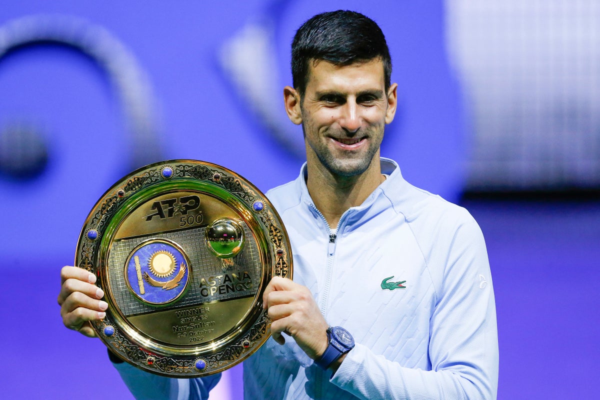 Novak Djokovic clinches 90th title with Astana Open win over Stefanos Tsitsipas