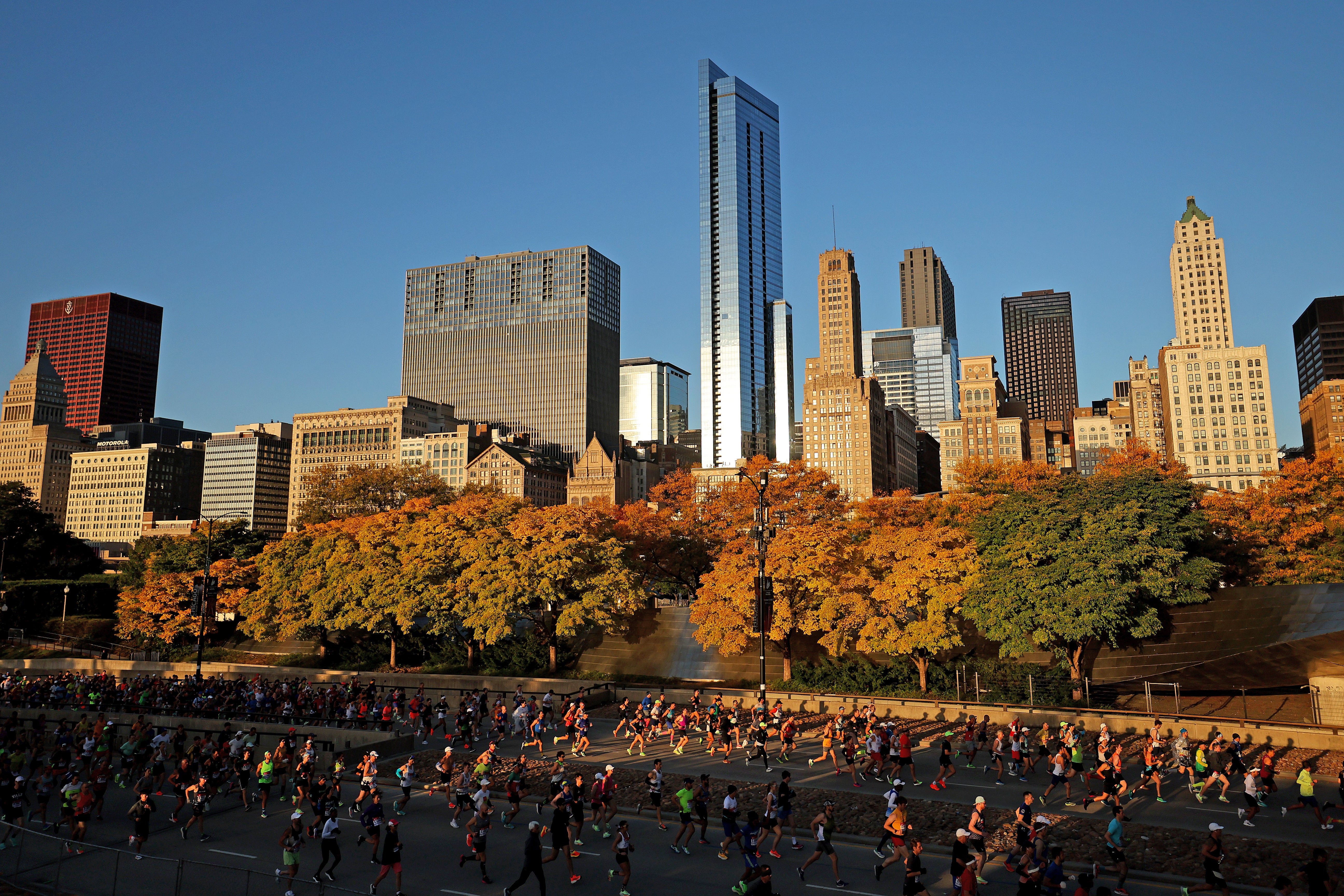 Runners compete in the 2022 Chicago Marathon