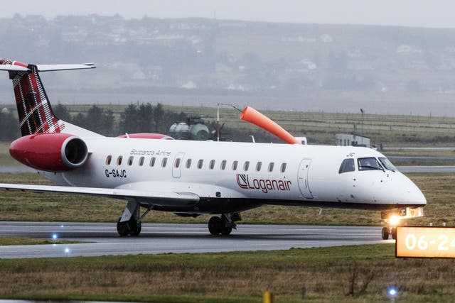 Scottish airline Loganair is on the market (Loganair/PA)