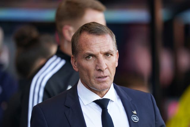 Leicester manager Brendan Rodgers is not worried about the drop (Adam Davy/PA)
