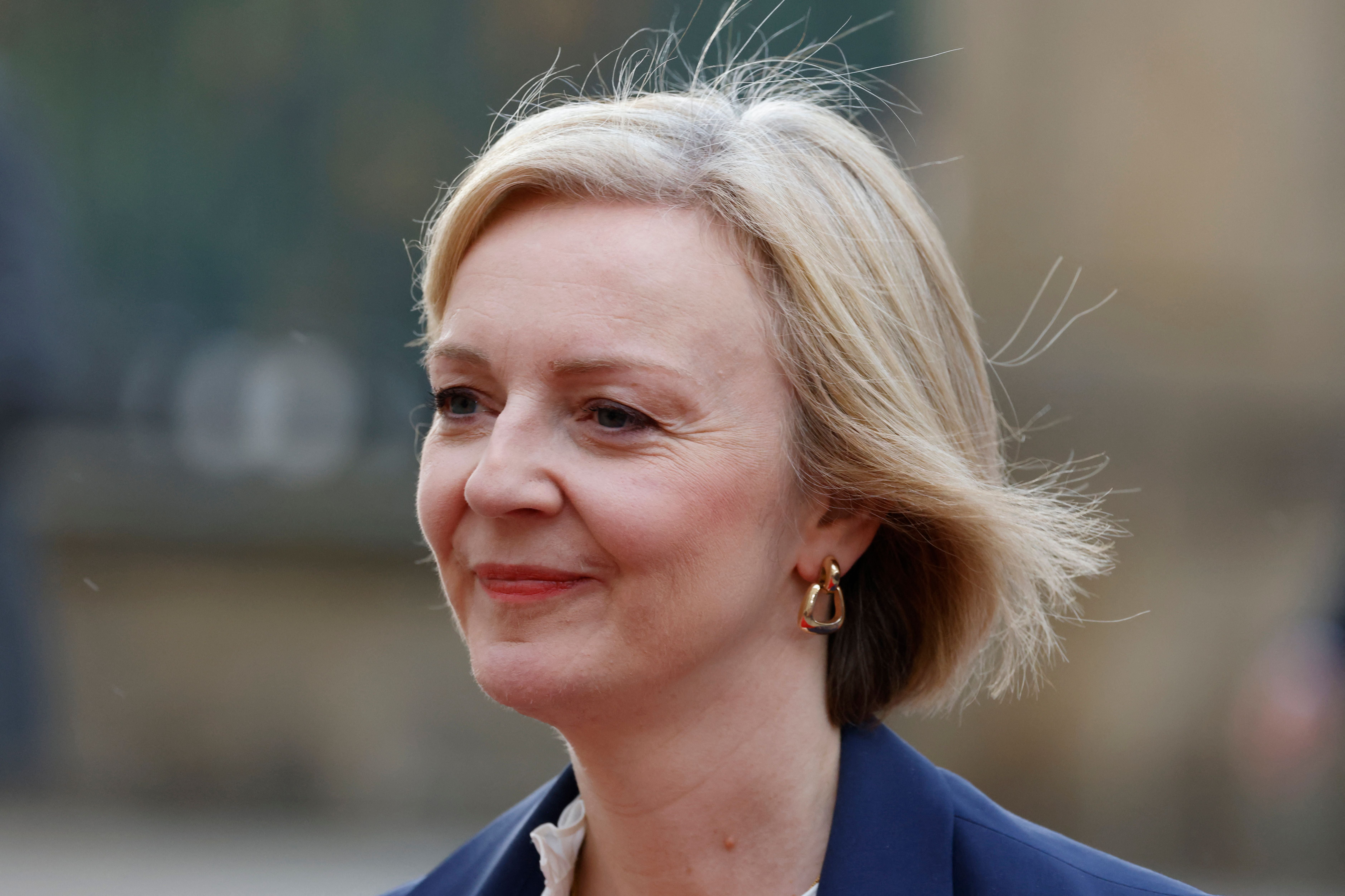 PM Liz Truss at the Prague castle where European Summit will take place in Prague, Czech Republic on 6 October 2022