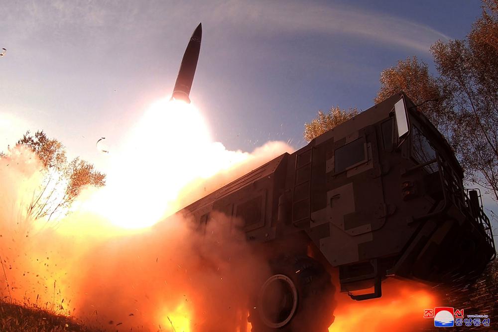An alleged missile test carried out an undisclosed location in North Korea