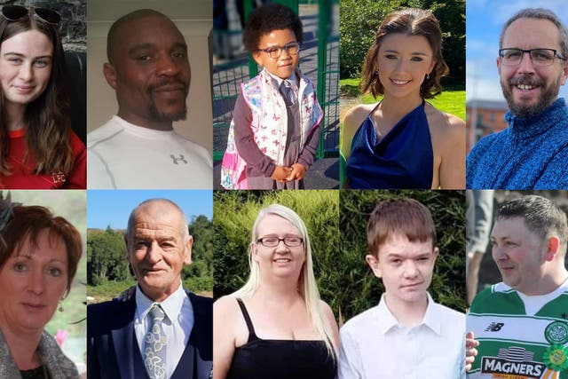 The 10 victims of the Creeslough tragedy (An Garda Siochana/PA)
