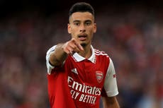 Gabriel Martinelli sends message to Arsenal teammates after Liverpool win