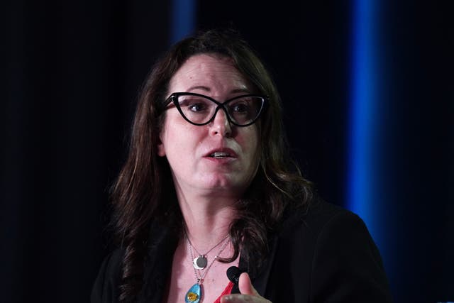 <p>Maggie Haberman speaks onstage at The New York Times DealBook DC policy forum on June 9, 2022 in Washington, DC</p>
