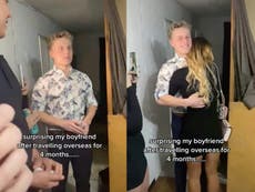 Boyfriend’s ‘suspicious’ reaction to surprise visit from girlfriend prompts cheating allegations