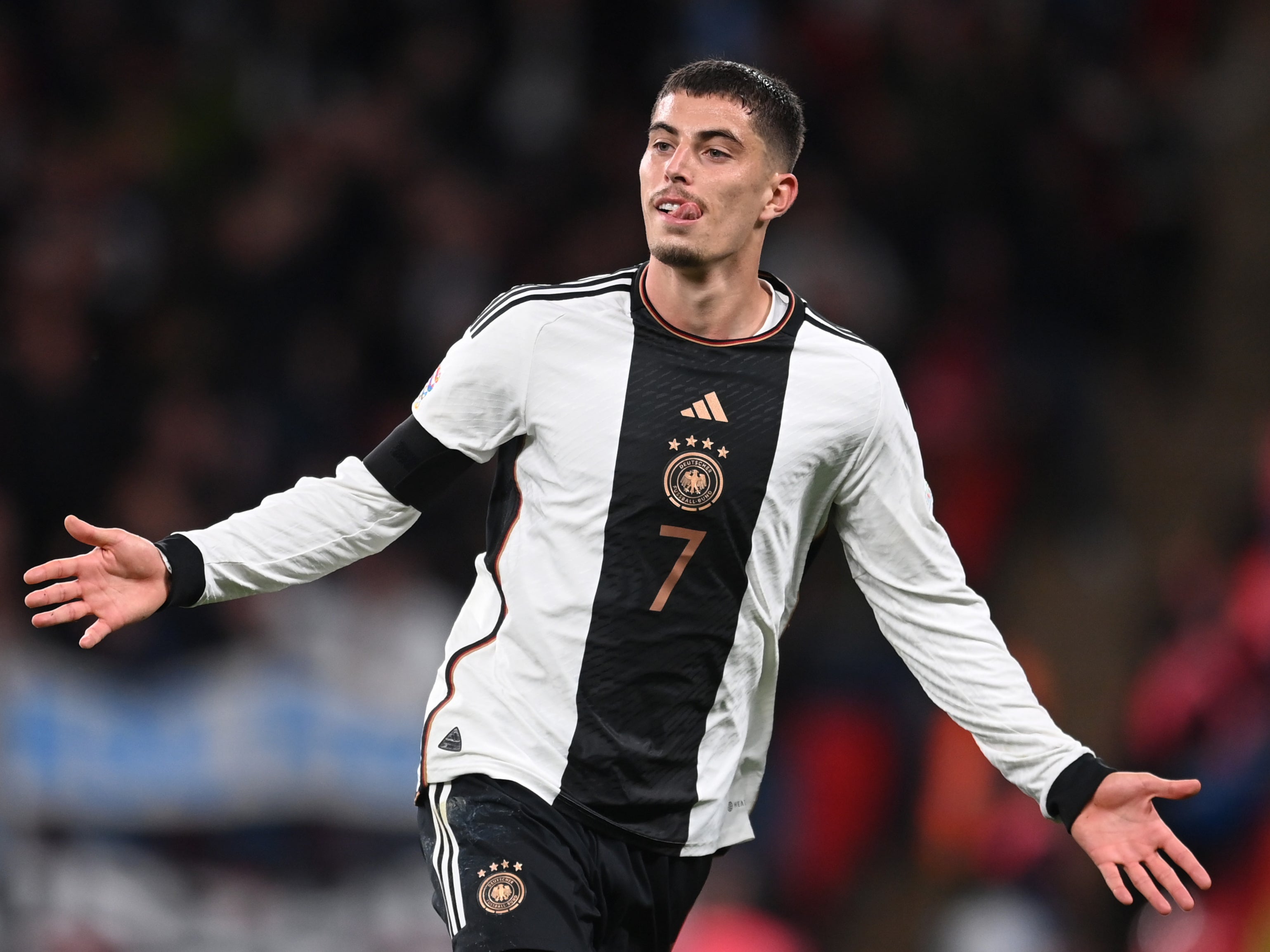 Kai Havertz netted twice against England in the Nations League this autumn