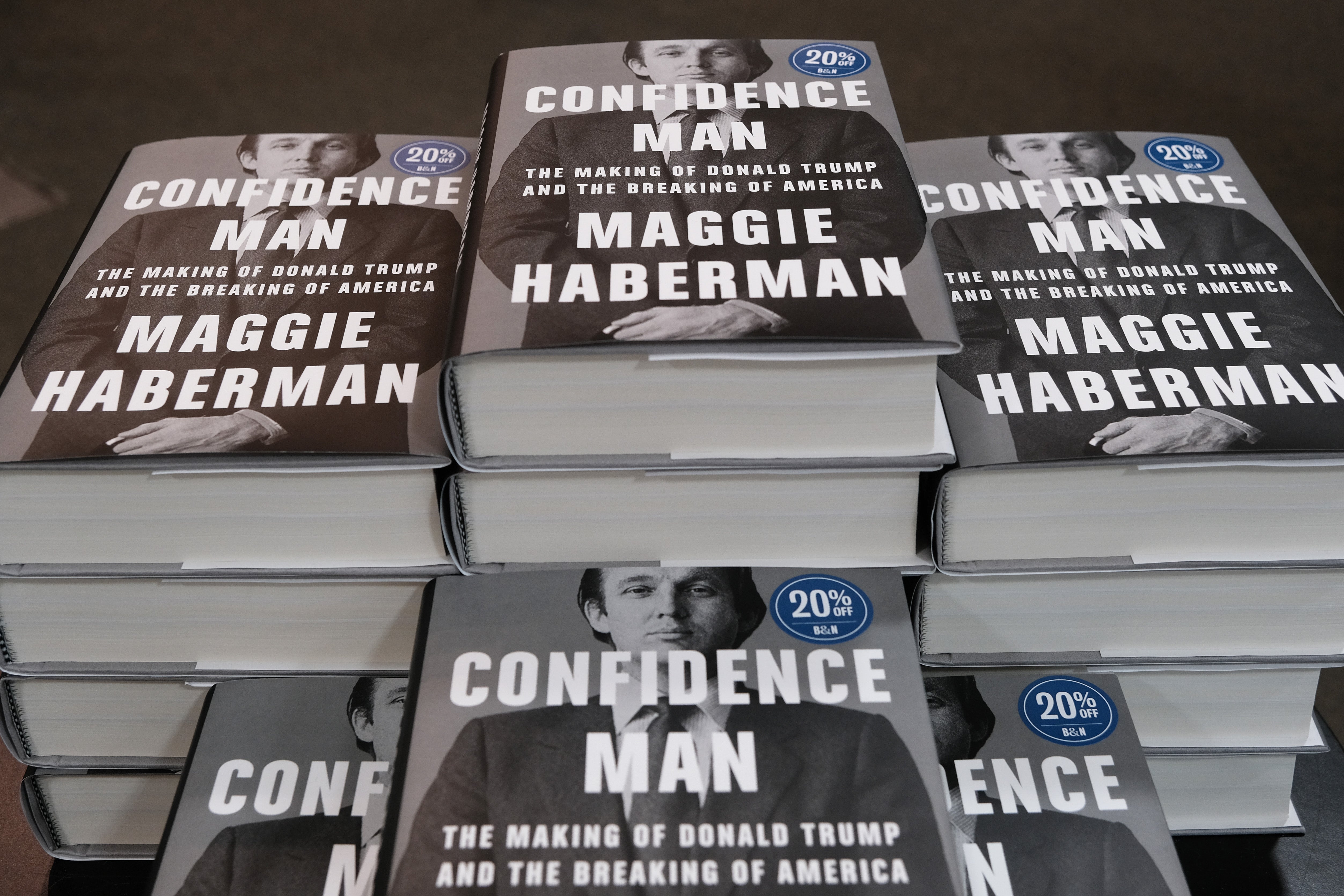 Copies of Confidence Man by New York Times journalist Maggie Haberman