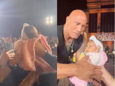 Dwayne Johnson addresses backlash over viral video of baby being crowd-surfed to him