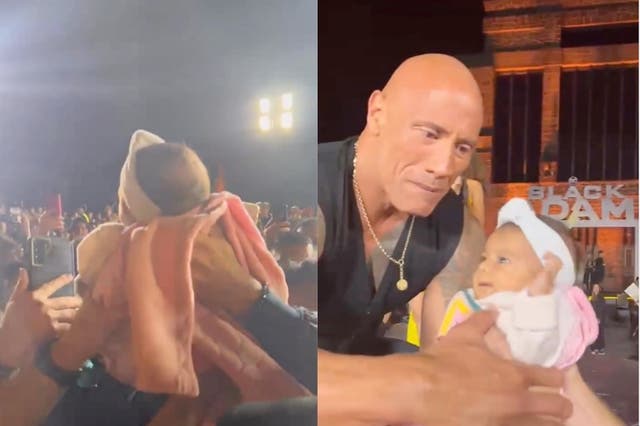 <p>Dwayne Johnson shares details of viral video showing baby crowd-surfed to him </p>