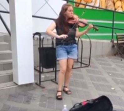 Kateryna, 25, was known for playing her violin in the centre of Slovyansk