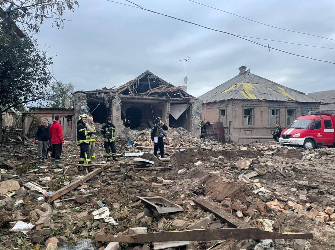 The aftermath of the deadly missile attack on Slovyansk that killed 25-year-old Kateryna